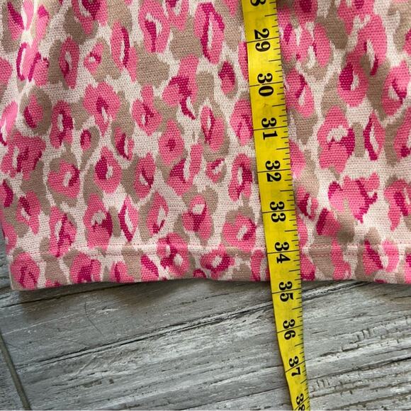 Tyler Boe Pink Cheetah print dress w pockets, front pleat size SM - Picture 5 of 11